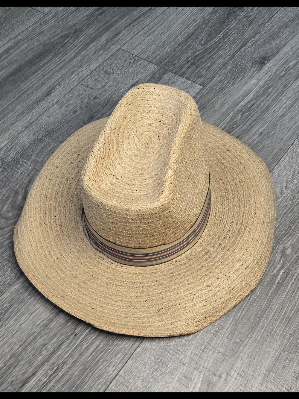 Vintage Golden Gate Hat Co Western Collection Straw Cowboy Hat Size L USA.